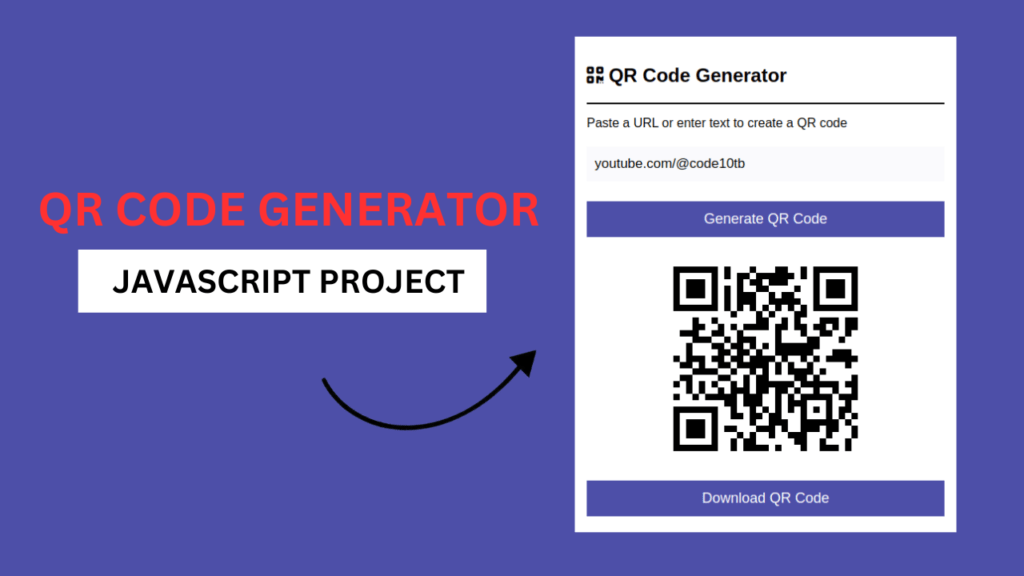 QR Code Generator using HTML CSS and JavaScript 